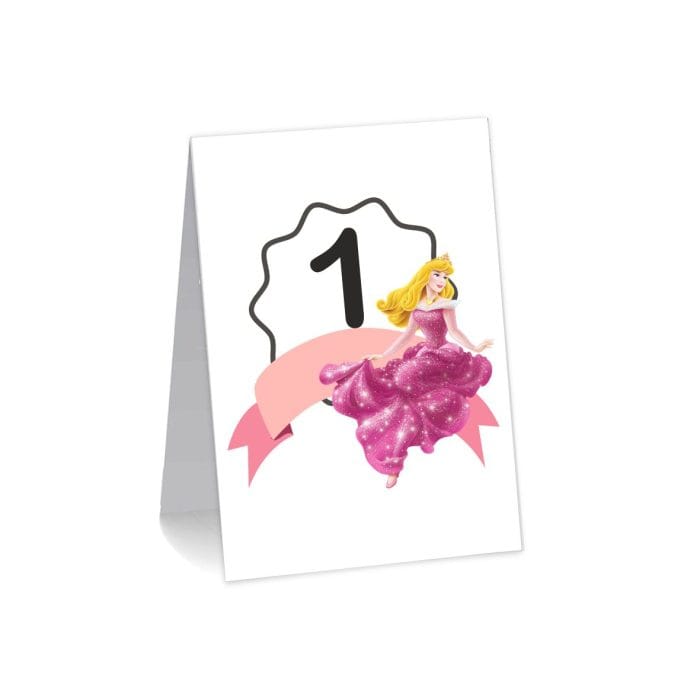 Numar de masa, Botez, Model NRB9, Frumoasa Adormita, Carton - imagine 1