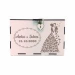 Cutie Dar Miri , Personalizata, Fluturi, Alb, Lemn, 30x20x20 cm, CDN003 - imagine 2