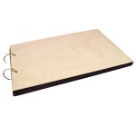 Album Foto Coperta Lemn, Foi Negre, Guest Book, Nunta, Botez, Blank, CANB003 - imagine 2