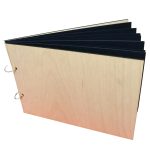 Album Foto Coperta Lemn, Foi Negre, Guest Book, Nunta, Botez, Blank, CANB003