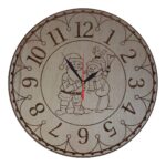 Ceas Craciun Personalizat, Lemn, 40cm, CCR001