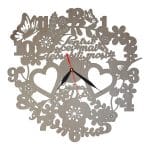 Ceas Personalizat Pentru Mosi, Lemn, 40cm, CM008