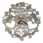 Ceas Personalizat Sotie, Lemn, 40 cm, CST001
