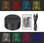 Lampa 3D de veghe ,model LVC03 , 8 culori - imagine 2