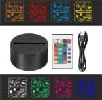 Lampa 3D de veghe ,model LVC05 , 8 culori - imagine 2