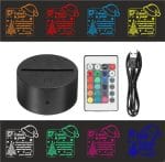 Lampa 3D de veghe ,model LVC11 , 8 culori - imagine 2