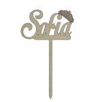 Topper Aniversar, Model TA009, Lemn, 15 cm