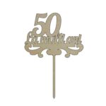 Topper Aniversar, Model TA019, Lemn, 15 cm