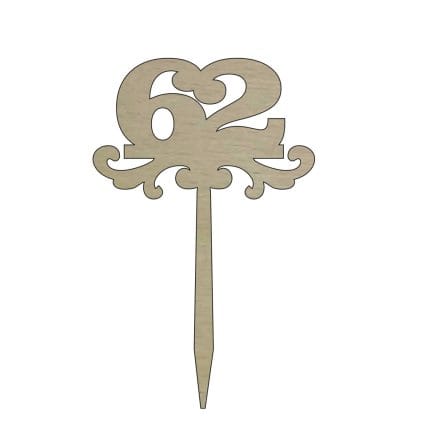 Topper Aniversar, Model TA022, Lemn, 10-15 cm