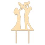 Topper de Nunta, Model TN007, Lemn, 15 cm