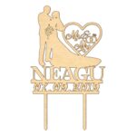 Topper de Nunta, Model TN008, Lemn, 15 cm
