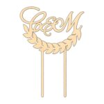 Topper de Nunta, Model TN022, Lemn, 15 cm