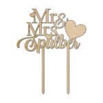 Topper de Nunta, Model TN026, Lemn, 15 cm