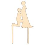 Topper de Nunta, Model TN032, Lemn, 10-15 cm