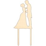 Topper de Nunta, Model TN037, Lemn, 10-15 cm