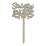 Topper de Craciun/Anul Nou, Model TC002, Lemn, 10-15 cm