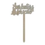 Topper de Craciun/Anul Nou, Model TC004, Lemn, 10-15 cm