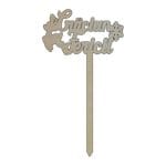 Topper de Craciun/Anul Nou, Model TC006, Lemn, 10-15 cm