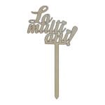 Topper de Craciun/Anul Nou, Model TC009, Lemn, 10-15 cm