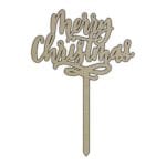 Topper de Craciun/Anul Nou, Model TC011, Lemn, 15 cm