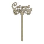 Topper de Craciun/Anul Nou, Model TC014, Lemn, 10-15 cm