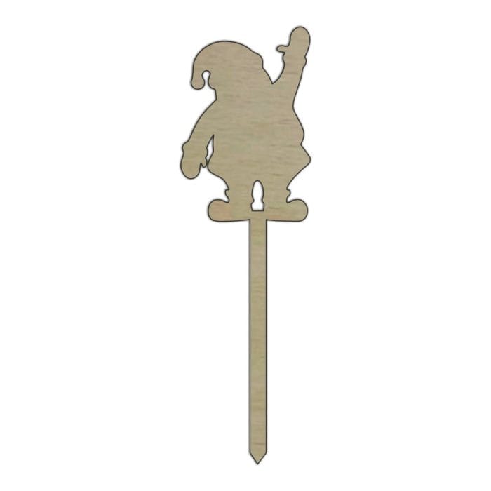 Topper de Craciun/Anul Nou, Model TC016, Lemn, 6 cm - imagine 1