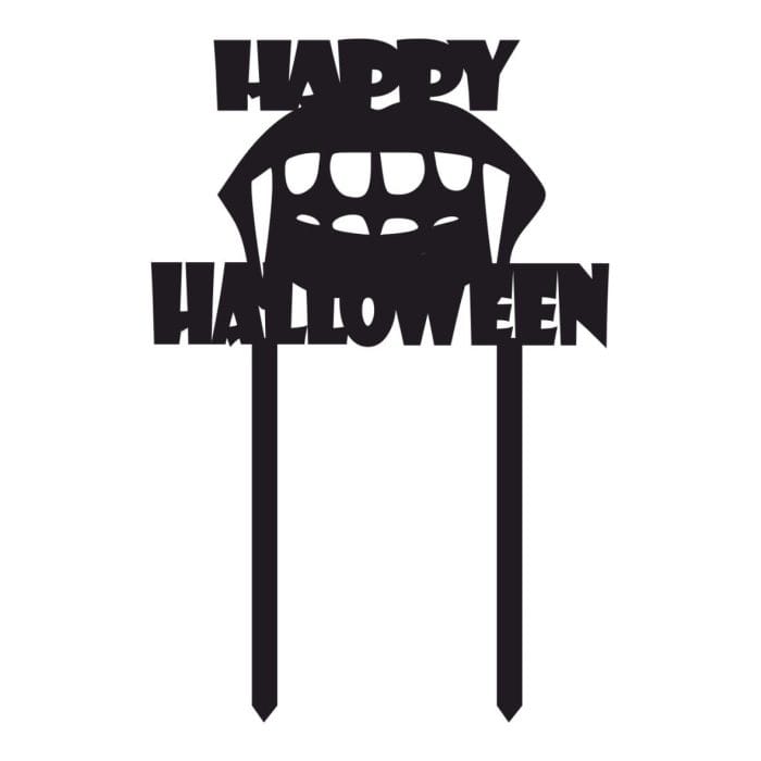 Topper de Halloween, Model TH010, Lemn, 15 cm - imagine 1