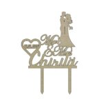 Topper de Nunta, Model TN004, Lemn, 15 cm