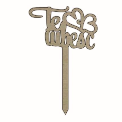 Topper Mesaj Iubire 10 15 Cm Tv012