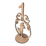 Numar de masa, Nunta, Miri, Lemn, 19cm, NRL004 - imagine 2