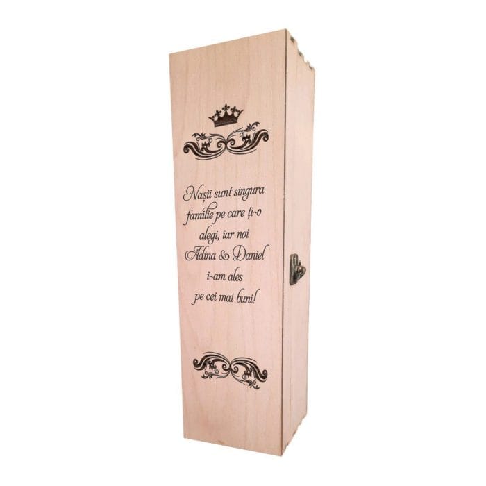 Cutie de vin, Personalizata, Nasi, CTVN006 - imagine 1