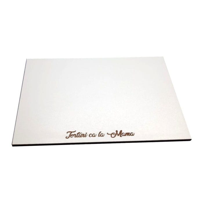 Disc Tort, Platou, Personalizat, MDF 3MM, Dreptunghi, Alb, DT004 - imagine 1