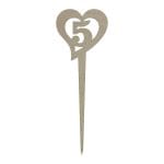 Numar de masa, Nunta, Botez, Inima, Lemn, 30cm, NRL008 - imagine 2