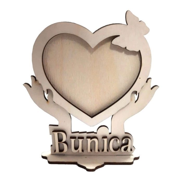 Rama foto, Blank, Bunica, Lemn, 15x14cm, RFM004 - imagine 3