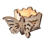 Cutie Mini Aranjamente Florale Lemn 10x10x5cm, M33 - imagine 2