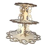 Suport, Platou Candy Bar, Lemn, 3 Etaje - imagine 3