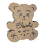 Lampa Veghe, Ursulet, Personalizata, Lemn Natur LV12 - imagine 2