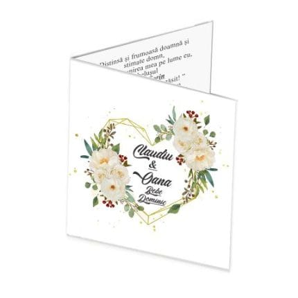 Invitatie Nunta Botez, 2 in 1, Model IC13, 14.8x15.7cm