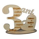 Cifra Aniversara, Personalizata, Lemn, 25x20cm, DCA001