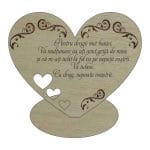 Decoratiune Cadou, Bunici, Lemn Natur, 18x15cm, DCB001