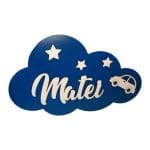 Decoratiune Norisor, Camera Copilului, Personalizata, Lemn, Albastru, 35x21cm, DCC002