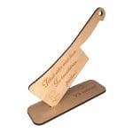 Decoratiune Cadou, Fini, Tip Cutit Bucatarie, Lemn Natur, 18x16cm, DCF001 - imagine 3