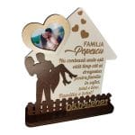 Decoratiune Cadou, Familie, Personalizata, Lemn, 22x19cm, DCFAM008 - imagine 3