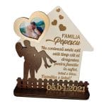Decoratiune Cadou, Familie, Personalizata, Lemn, 22x19cm, DCFAM008