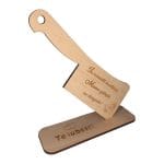 Decoratiune Cadou, Mama, Tip Cutit Bucatarie, Lemn Natur, 18x16cm, DCM005 - imagine 3