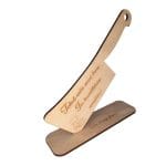 Decoratiune Cadou, Nasi, Tip Cutit Bucatarie, Lemn Natur, 18x16cm, DCNS002 - imagine 2