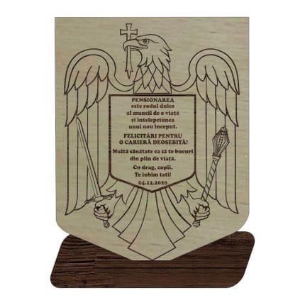 Decoratiune Cadou, Pensionare, Lemn, 20x15cm, DCPNS002