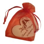 Marturie Nunta, Personalizata, Model Inima, Lemn, 7x6 cm, MNL005 - imagine 2