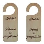 Set Placute Usa Miri, Nunta, Lemn Natur, 15x6cm, PUSHH001