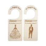 Set Placute Usa Miri, Personalizate, Nunta, Lemn Natur, 15x6cm, PUSHH004